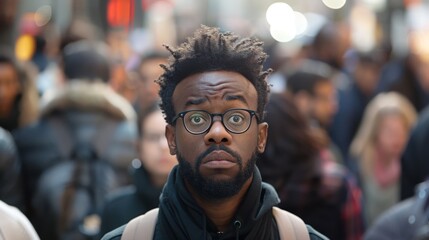 Fototapeta premium Portrait of a Pensive Young Man