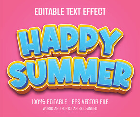 happy summer text effect