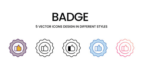 Badge  Icons different style vector stock illustration