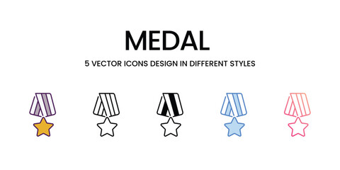 Medal  Icons different style vector stock illustration