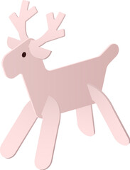 3D Paper Art Christmas Reindeer