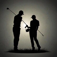 Golf ball silhouette vector background 