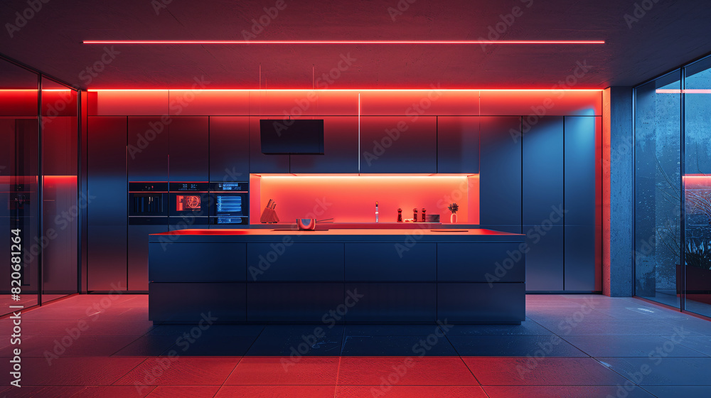 Poster a futuristic smart home entryway with ai-augmented reality interfaces for security and home manageme