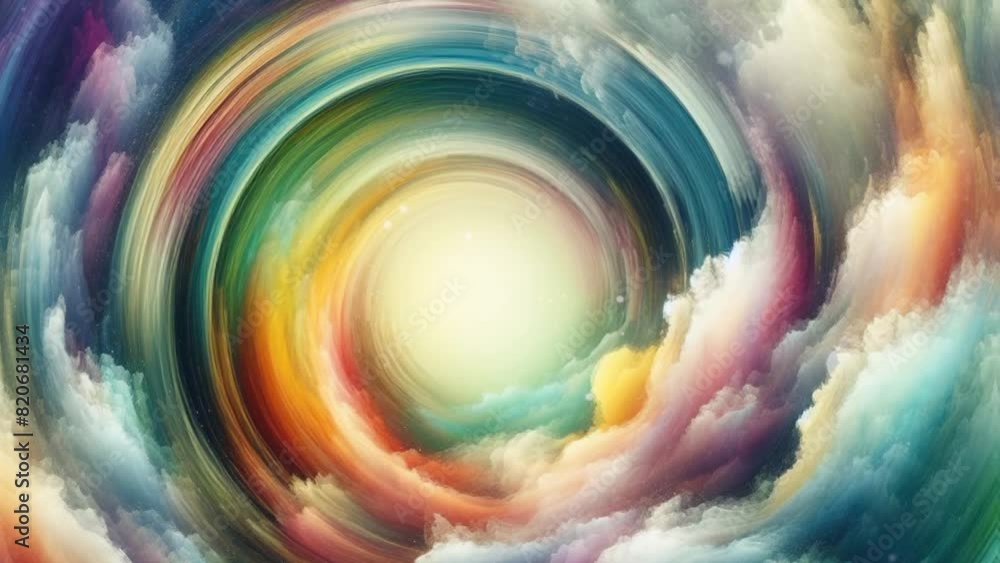 Poster Mesmerizing Circular Waves: Endless Abstract Motion