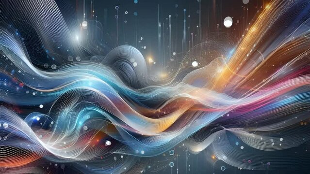 HD Abstract Colorful Lines - Seamless Loop Motion Graphics