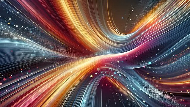 HD Abstract Colorful Lines - Seamless Loop Motion Graphics