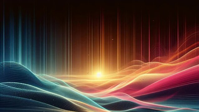 HD Abstract Colorful Lines - Seamless Loop Motion Graphics
