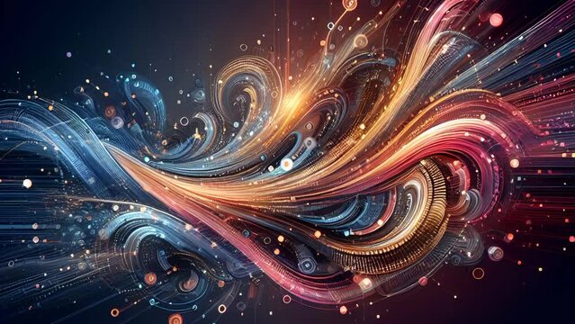 HD Abstract Colorful Lines - Seamless Loop Motion Graphics
