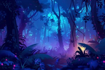Fototapeta premium Enchanted Rainforest background
