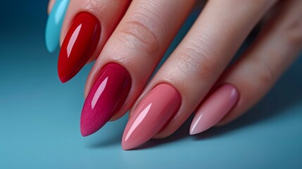 A captivating image of a model with perfectly manicured nails, showcasing the latest nail trends and colors.