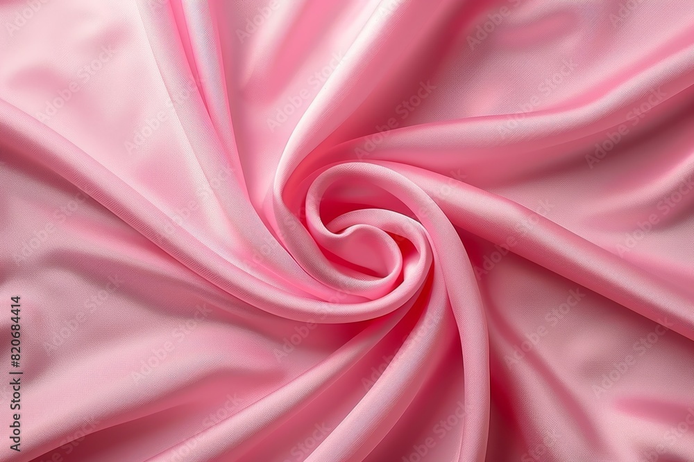Poster graceful soft pink backdrop with centered flowing fabric design for an elegant and chic touch