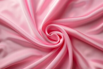 Obraz premium Graceful soft pink backdrop with centered flowing fabric design for an elegant and chic touch