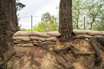 Bilbao's Iron Ring, fortification around Bilbao. Fortified trench. Spanish civil war....