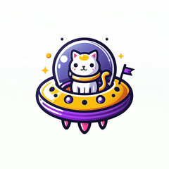 The Space cat yellow icon and logo