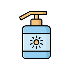 sunscreen icon vector design template simple and clean