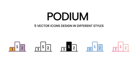 Podium vector icon