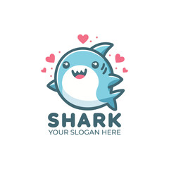 Cute Shark Logo Design