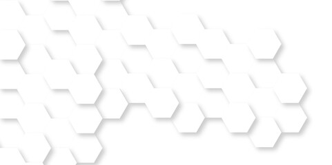 Abstract white background with hexagons. Abstract hexagon polygonal pattern background vector. seamless bright white abstract honeycomb background.