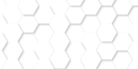 Abstract white background with hexagons. Abstract hexagon polygonal pattern background vector. seamless bright white abstract honeycomb background.