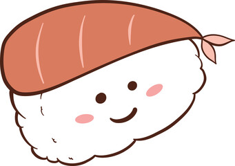 sushi with a salmon meat