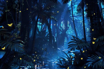 Fototapeta premium Enchanted Rainforest background