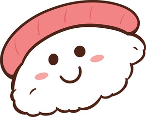 sushi with a salmon meat