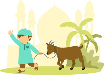 Muslim Man Going To Perform Qurban On Eid Al Adha (1)