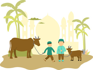 Muslim Man Going To Perform Qurban On Eid Al Adha (1)