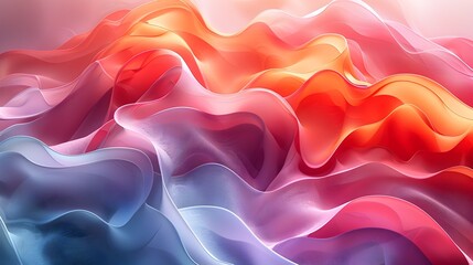 Obraz premium Colorful Abstract Background Rendered in with Smooth Curves and Matte Finish