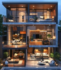 Modern Duplex Apartment Interior Design
