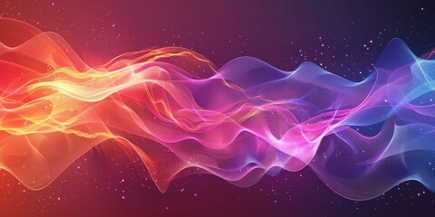 Fototapeta premium Abstract Multicolored Light Trails in the Night Sky