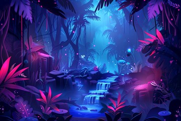 Fototapeta premium Dreamy Jungle Scene
