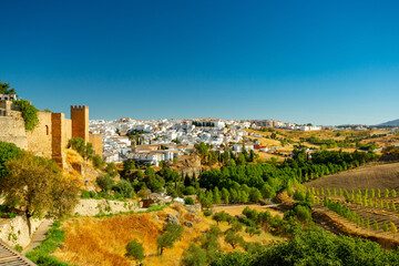Ronda, Spain. View over the white houses	