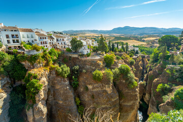 Ronda, Spain. View over the white houses	