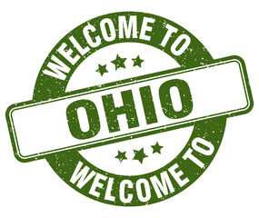 Welcome to Ohio stamp. Ohio round sign