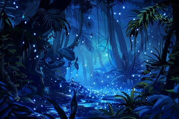 Fototapeta premium Dreamy Jungle Scene