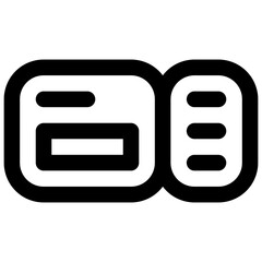 Airplane ticket. Editable stroke vector icon.