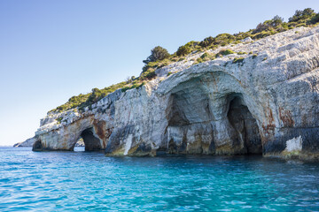 Blue caves in Zakynthos, Greece