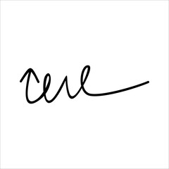 Modern Scrible Abstract Line Vector Element