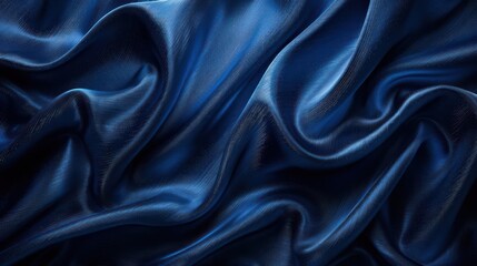 Fototapeta premium Stylish Blue Silk Fabric