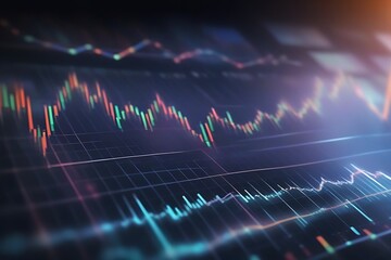 blurred digital background Currency Stock and Exchange Charts for Financial and Economic Display