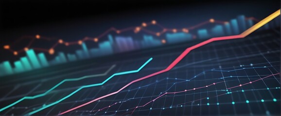 blurred digital background Currency Stock and Exchange Charts for Financial and Economic Display