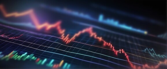 blurred digital background Currency Stock and Exchange Charts for Financial and Economic Display