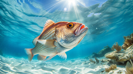 Croaker fish underwater