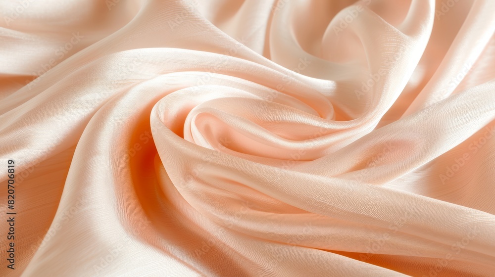 Aufkleber elegant soft pink background with flowing fabric design in the center of the image