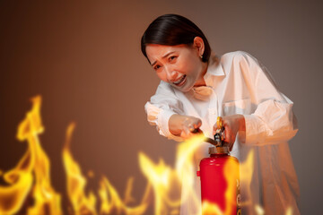 火事・女性
