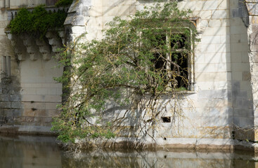 Renaissance castle of  La Mothe-Chandeniers, France. A RENAISSANCE/NEOGOTHIC-style castle of the...