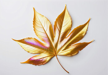 Autumn golden six-pointed leaf: Decorative Element for Artistic Purposes