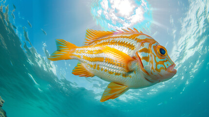 Naklejka premium Snapper fish underwater