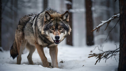 Obraz premium wolf in snow